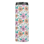 Große Leuchtende Blumen Personalisiert Thermosbecher (Rückseite)