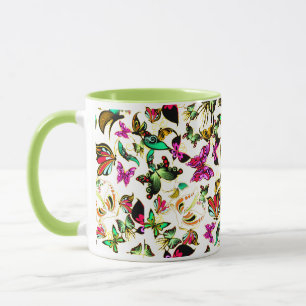 Große leuchtende Schmetterlinge Tasse