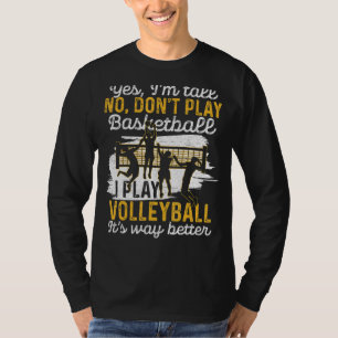 Große Leute spielen Volleyball Funny Graphic Volle T-Shirt
