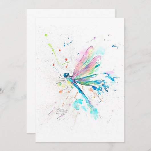 Große Libelle | Niedliches Geschenk für Mütter Ankündigung (Vorne/Hinten)