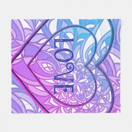 GROSSE LIEBE FLEECEDECKE (Vorderseite (Horizontal))