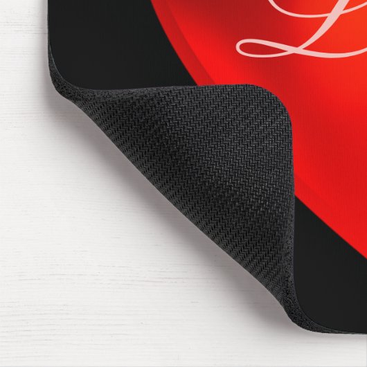 Große Liebe Herz/Liebe/liebend herzschwarz Mousepad (Ecke)