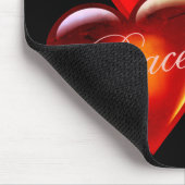 Große Liebe Herz/Liebe/liebend herzschwarz Mousepad (Ecke)