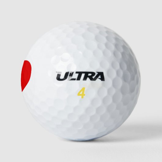 Große Liebe in Rot-Weiß-Form Golfball (Logo)