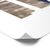 Große LIEBE Letters Modern | Ihr Foto Pink Script Poster (Ecke)