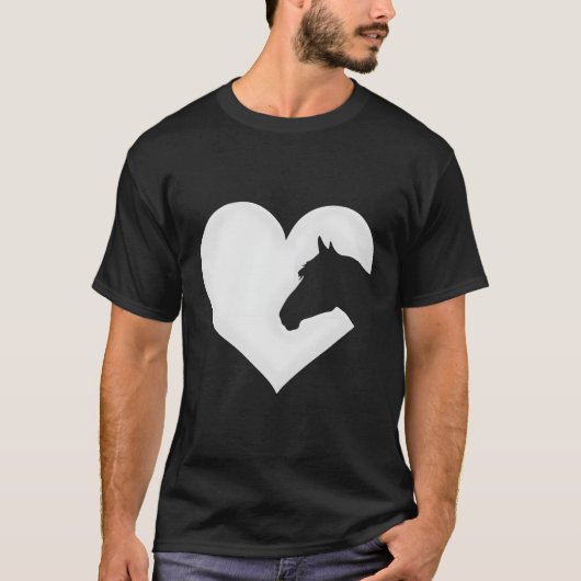 Große Liebe Pferde T-Shirt (Vorderseite)