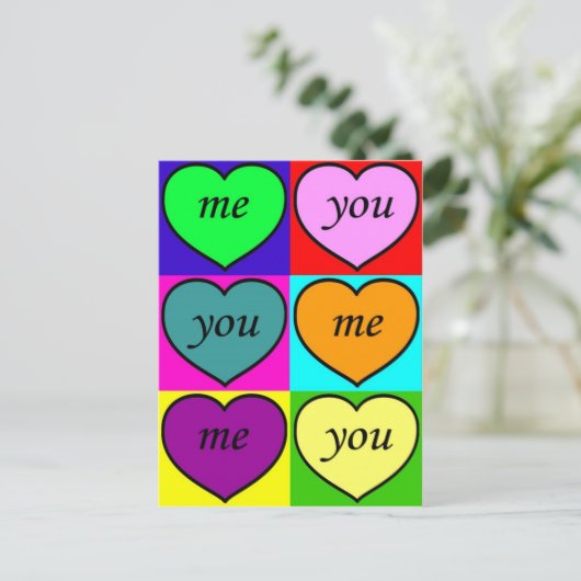 Große Liebe Postkarte (Stehend Vorderseite)