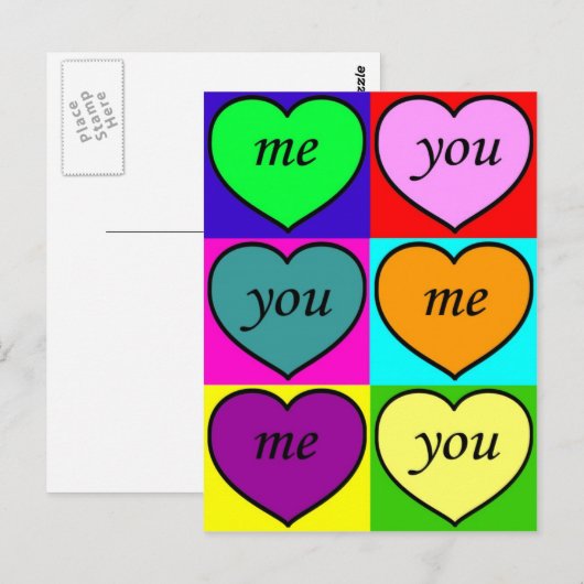 Große Liebe Postkarte (Vorne/Hinten)