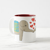Große Liebe-Tassen Zweifarbige Tasse (Vorderseite Links)