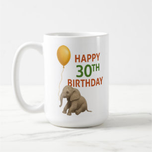 Große Liebe um 30: Elefante Geburtstagsfeier Tasse