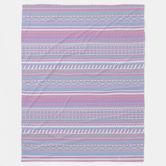 Große Lila Aztec Design Fleece Blanket (Vorderseite)