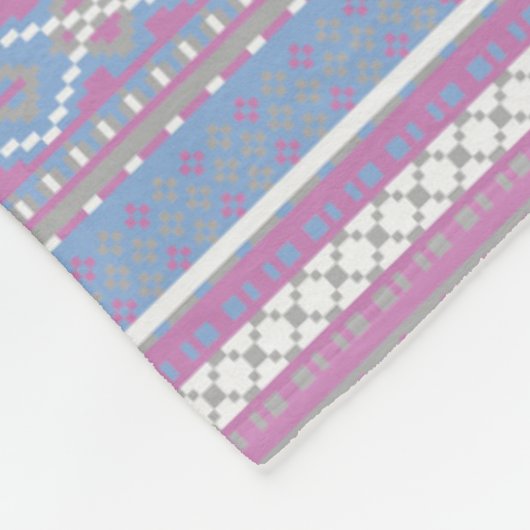 Große Lila Aztec Design Fleece Blanket (Ecke)