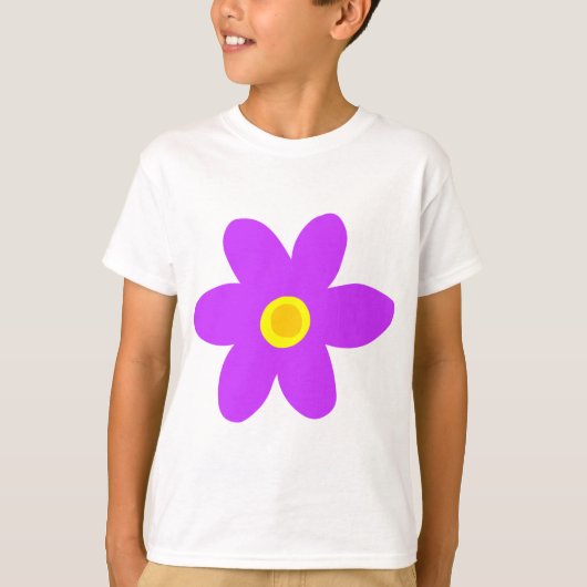 Große Lila Blume T-Shirt (Vorderseite)