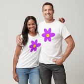 Große Lila Blume T-Shirt (Unisex)