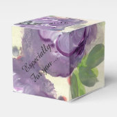 Große lila Blumengeschenkbox Geschenkschachtel (Vorderseite)