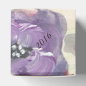 Große lila Blumengeschenkbox Geschenkschachtel (Oben)