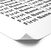 Große Lila Blumenhochzeit mit 20 Tischen Poster (Ecke)