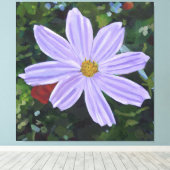 Große lila Cosmos-Blüte Leinwanddruck (Insitu (Holzboden))