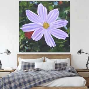 Große lila Cosmos-Blüte Leinwanddruck