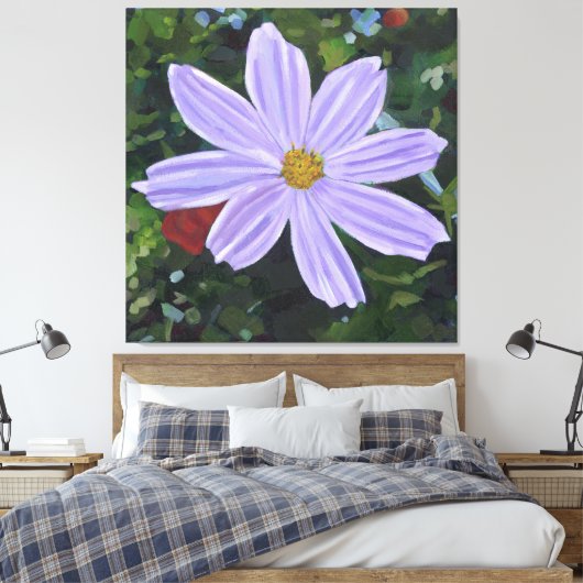 Große lila Cosmos-Blüte Leinwanddruck (Insitu (Schlafzimmer))