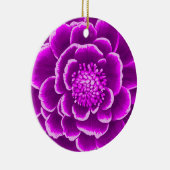 Große Lila Dahlia-Blume Keramik Ornament (Rechts)