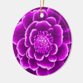 Große Lila Dahlia-Blume Keramik Ornament (Links)