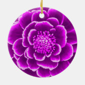 Große Lila Dahlia-Blume Keramik Ornament (Hinten)
