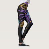 Große, Lila, gelbe botanische Leggings (Rechts)