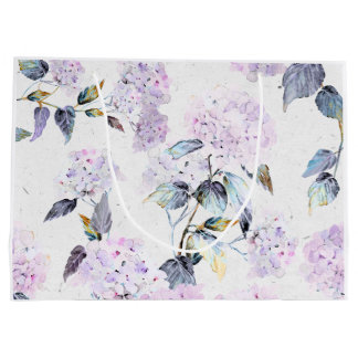 Große Lila Hydrangea Blume Geschenktasche Große Geschenktüte