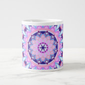 Große lila Mandala-Übergroße Boho-spirituelle Gemü Jumbo-Tasse (Vorderseite)