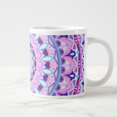 Große lila Mandala-Übergroße Boho-spirituelle Gemü Jumbo-Tasse (Rechts)