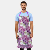 Große, Lila Orchideenblüte Schürze (Getragen)