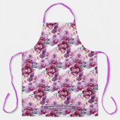 Große, Lila Orchideenblüte Schürze (Vorderseite)