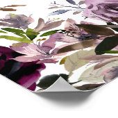 Große Lila rosa, florale 13-Tisch-Sitzkarte Poster (Ecke)