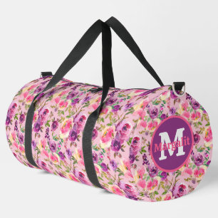 Große lila rosa violette Rosen Blumen Duffle Bag