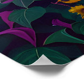 Große Lila Sonnenblume auf dem Feld Poster (Ecke)