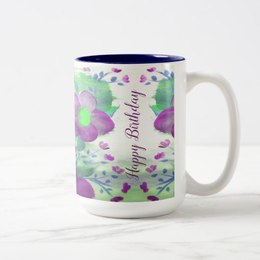 Große Lila Tasse für die Marine Blye und die Limet (Rechts)