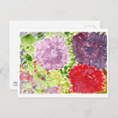 Große lila und rosa Blume Postkarte (Vorne/Hinten)