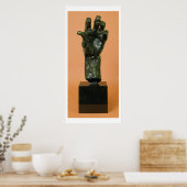 Große Links Hand (Bronze) Poster (Küche)