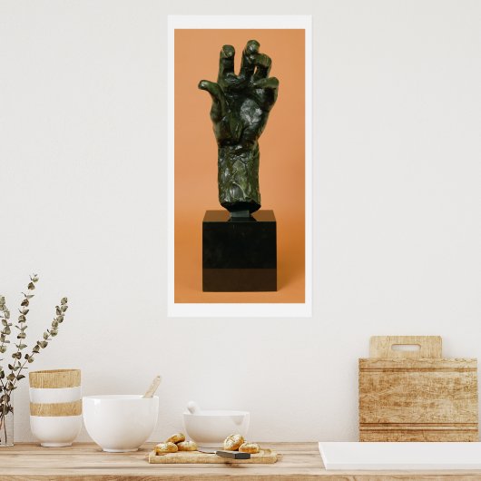 Große Links Hand (Bronze) Poster (Küche)