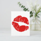 Große Lippen küssen Riesenlips riesige Küssen Mund Postkarte (Stehend Vorderseite)