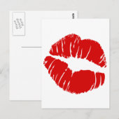 Große Lippen küssen Riesenlips riesige Küssen Mund Postkarte (Vorne/Hinten)