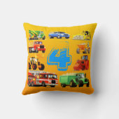 Große LKW-4. Geburtstag Kissen (Rückseite)