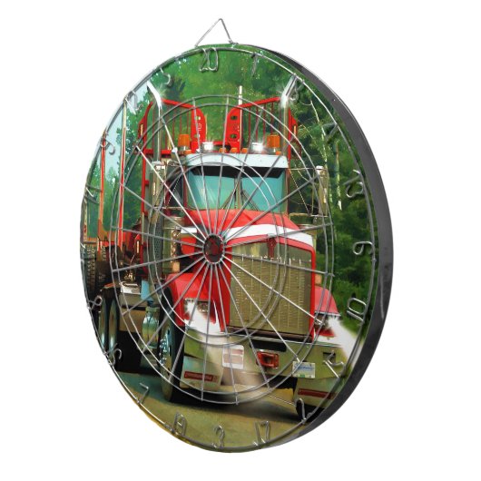 Große Lkw- und Autobahntechnik für Lkw-Liebhaber Dartscheibe (Vorderseite rechts)