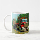 Große Lkw- und Autobahntechnik für Lkw-Liebhaber Kaffeetasse (Links)