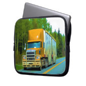 Große Lkw- und Autobahntechnik für Lkw-Liebhaber Laptopschutzhülle (Vorderseite Links)