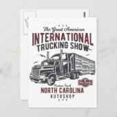 Große LKWs anzeigen North Carolina Auto Shop Postkarte (Vorne/Hinten)