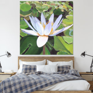 Große Lotus-Lilie-Blumen Leinwanddruck