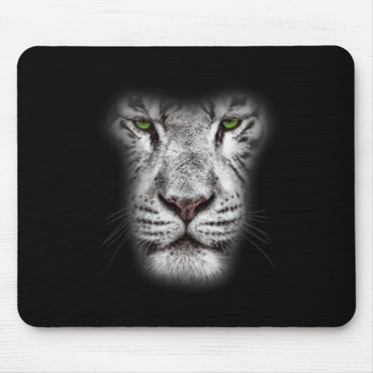 Große Löwenkatzengesicht mit dunkelgrünen Augen, v Mousepad (Vorne)