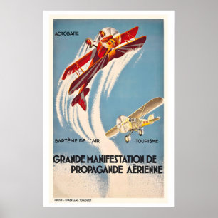 Große Luftpropaganda-Veranstaltung Vintage-Ausstel Poster